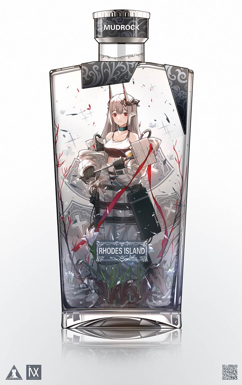 girl, Arknights, Arknights, mudstone, Mudrock (Arknights), inside a glass, Arknights 5000+ bookmarks