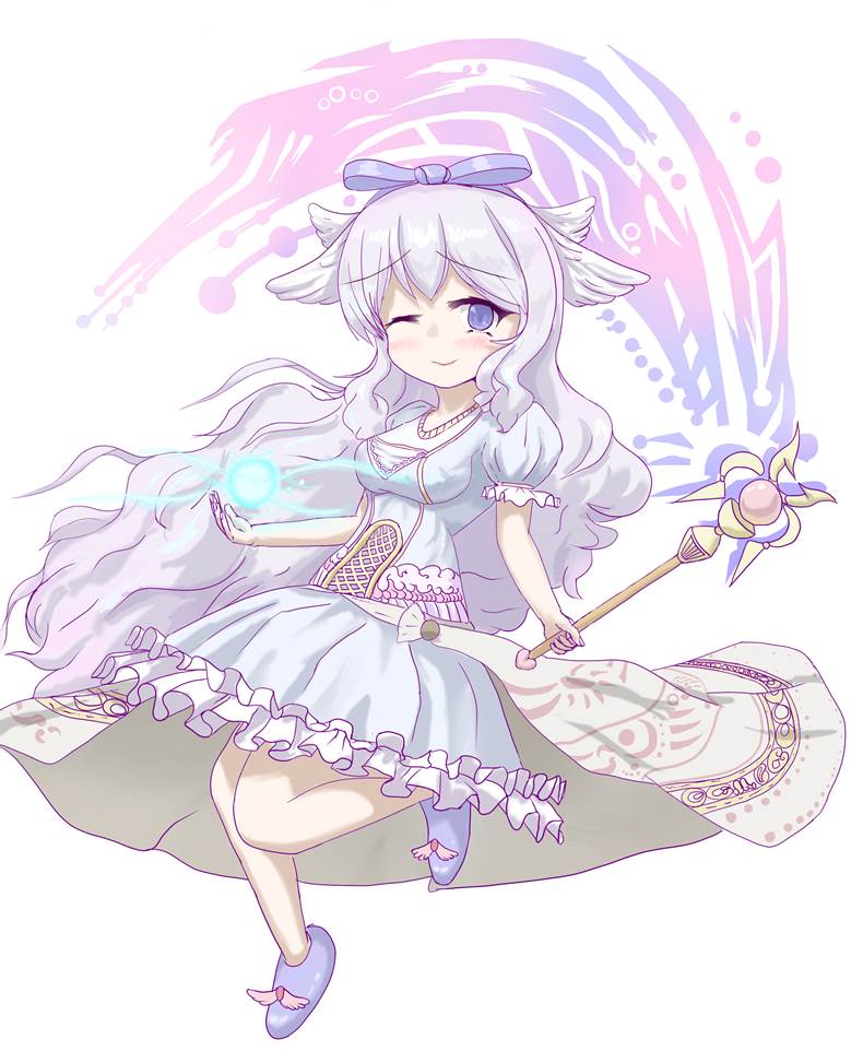 原创, 插画, 女孩子, 银发, magical girl, 洛丽塔