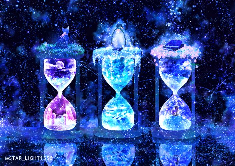 青の时间|惑星ハーブティリクエスト募集的pixiv玻璃之中插画图片