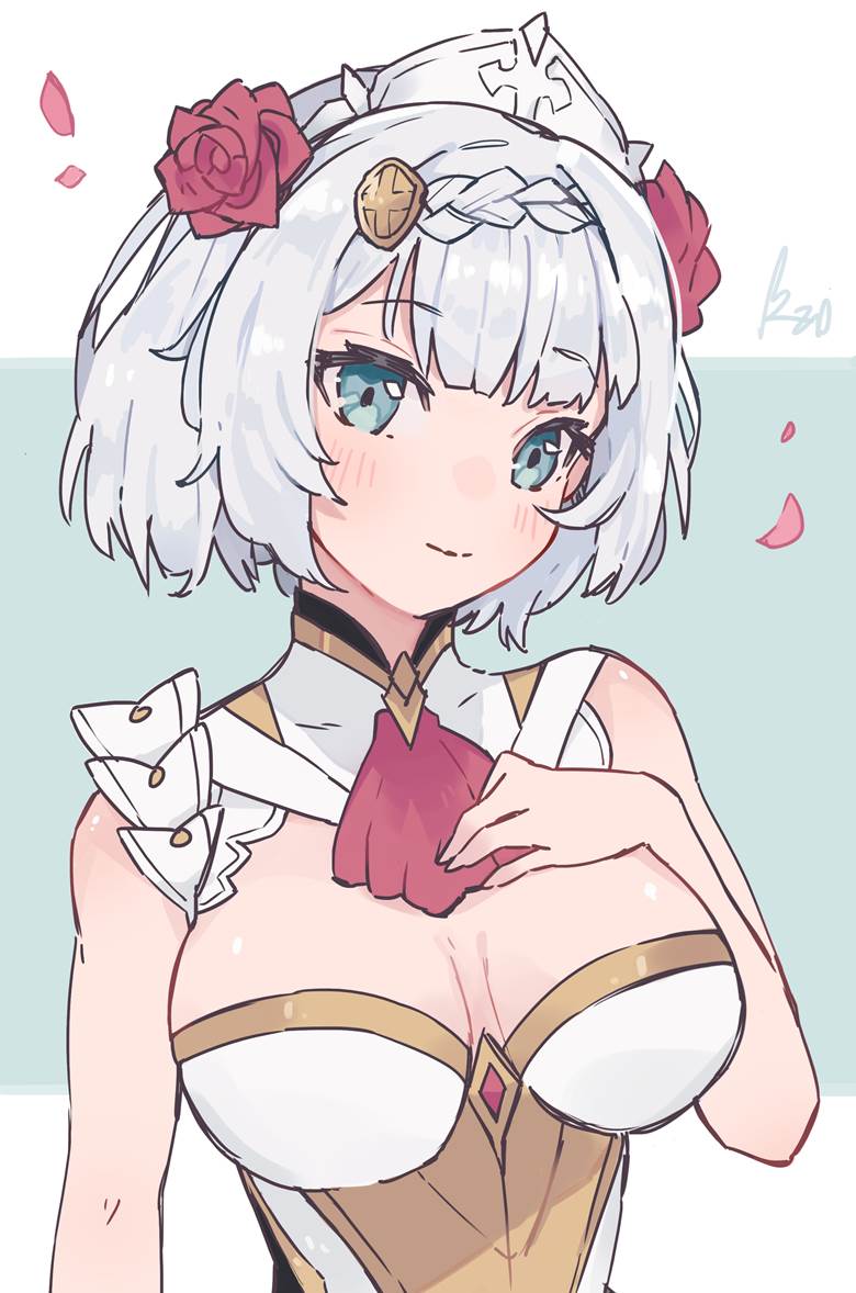 女孩子, cute!, Genshin Impact, 诺艾尔, 欧派, beautiful girl