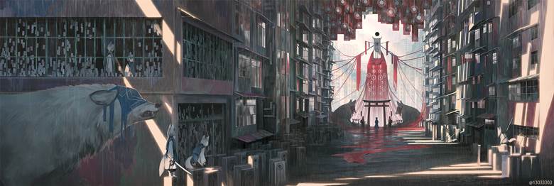 original, scenery, kitsune no yomeiri, work illustration, space, original 5000+ bookmarks