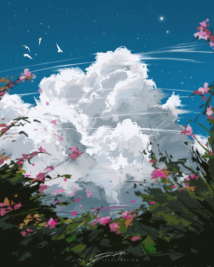 云|Fangpeii的云层插画图片