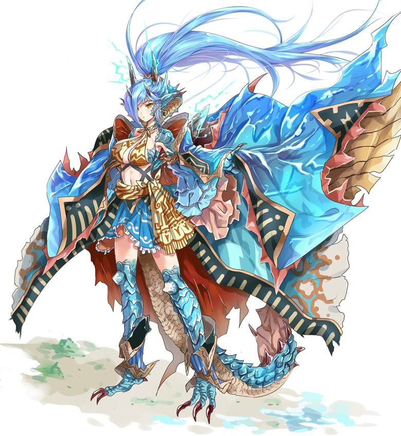拟人化, 魔物猎人, Lagiacrus, 龙娘, 怪物猎人怪兽拟人化, Monster Hunter 1000+ Bookmarks