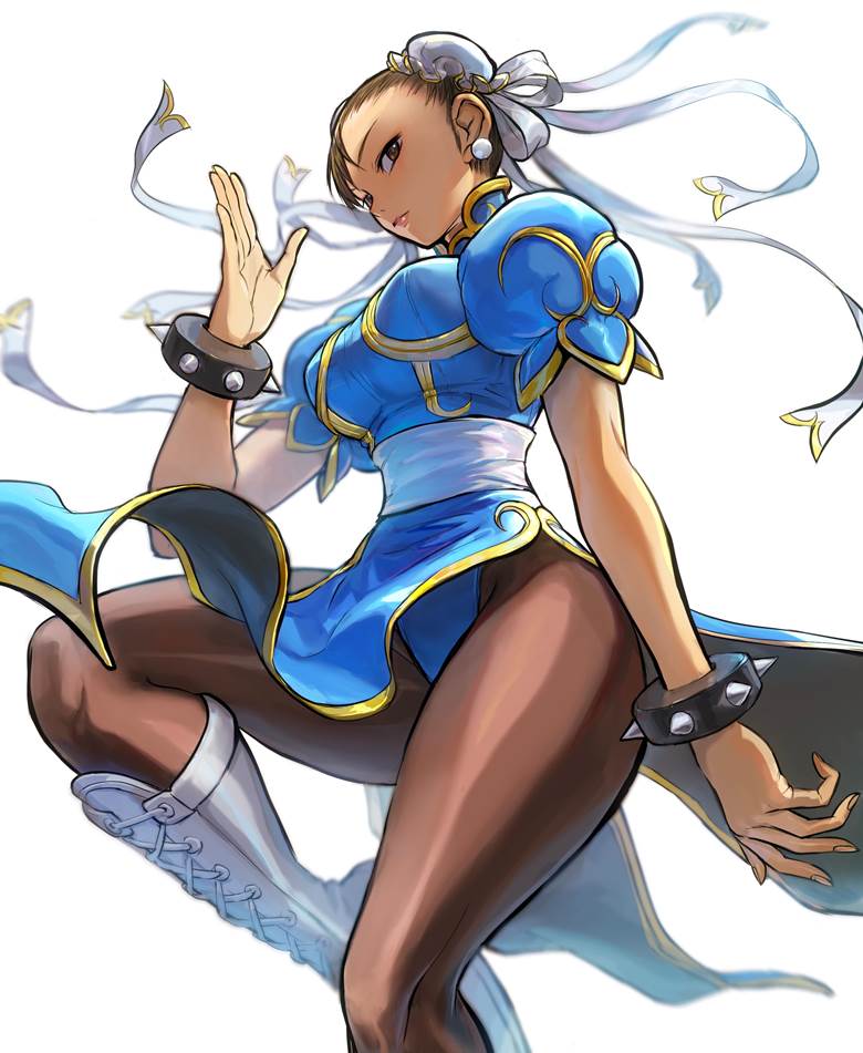 春丽, Chun Li, 快打旋风, 欧派, 魅惑的大腿, 肌肉娘, leotard peek