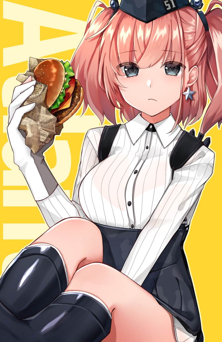 |鲣节的汉堡包美食插画图片