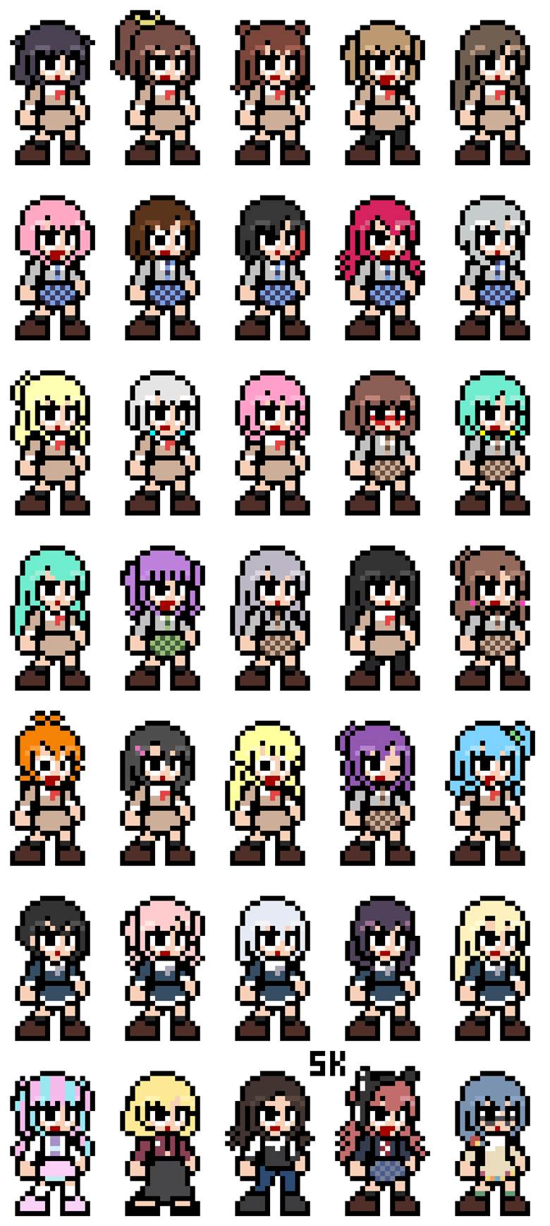 BanG Dream!, 洛克人, 点阵图