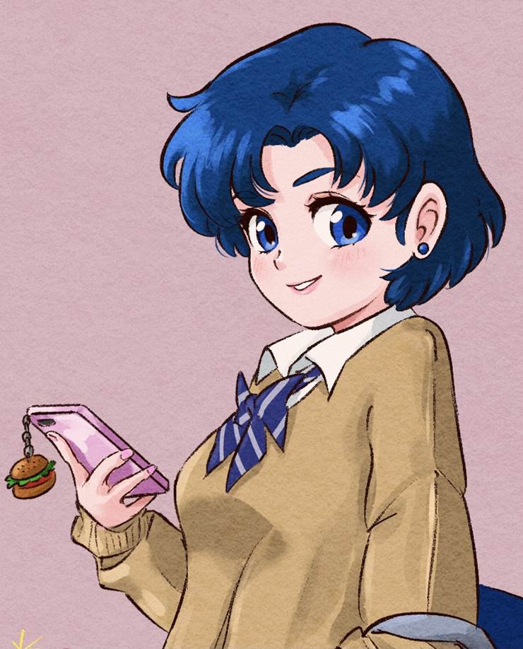 sailormoon, sailor moon, mizuno ami, sailor mercury, gyaru, Sailor Moon 100+ bookmarks, uniform