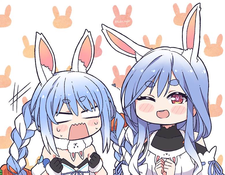 Usada Pekora, Hololive, virtual YouTuber, bunny ears, Pekora Usada fanart, Pekora's mom, Virtual YouTuber 5000+ bookmarks