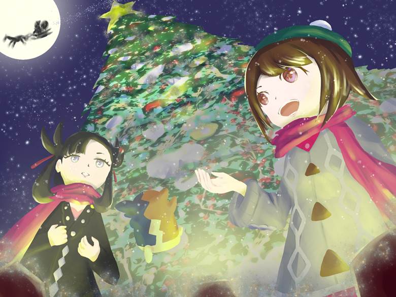 メリークリスマス|けいえむ的冬天下雪插画图片