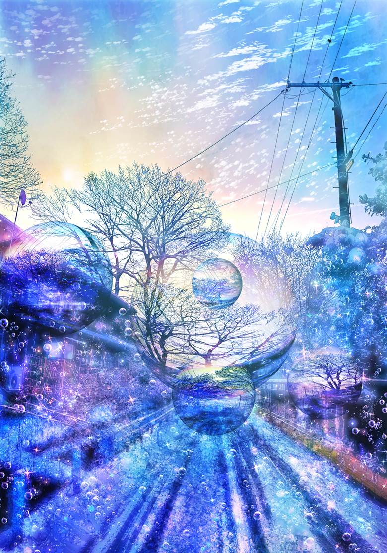 雪の朝|リトルパイン的高清风景插画图片