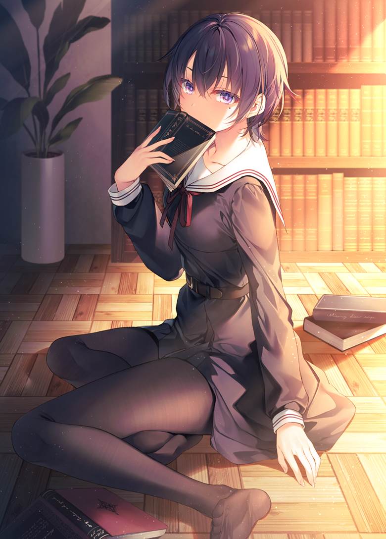 原创, 女孩子, 水手服, 泪痣, 脚底, 夕阳, 原创10000users加入书籤, 黑色连衣裙, 黑丝袜, 丝袜足底