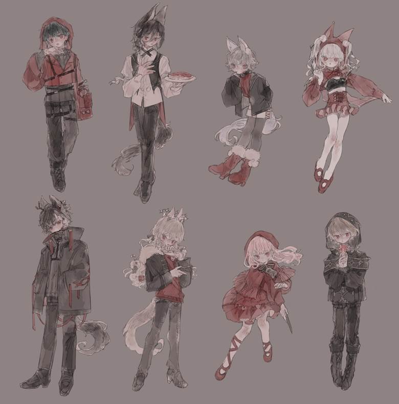 原创, young boy, young girl, 小红帽, 圣诞节, 2020年圣诞节