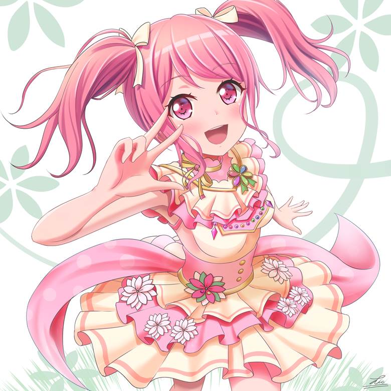 丸山彩诞生日イラスト リック的bang Dream插画壁纸图片 Bobopic