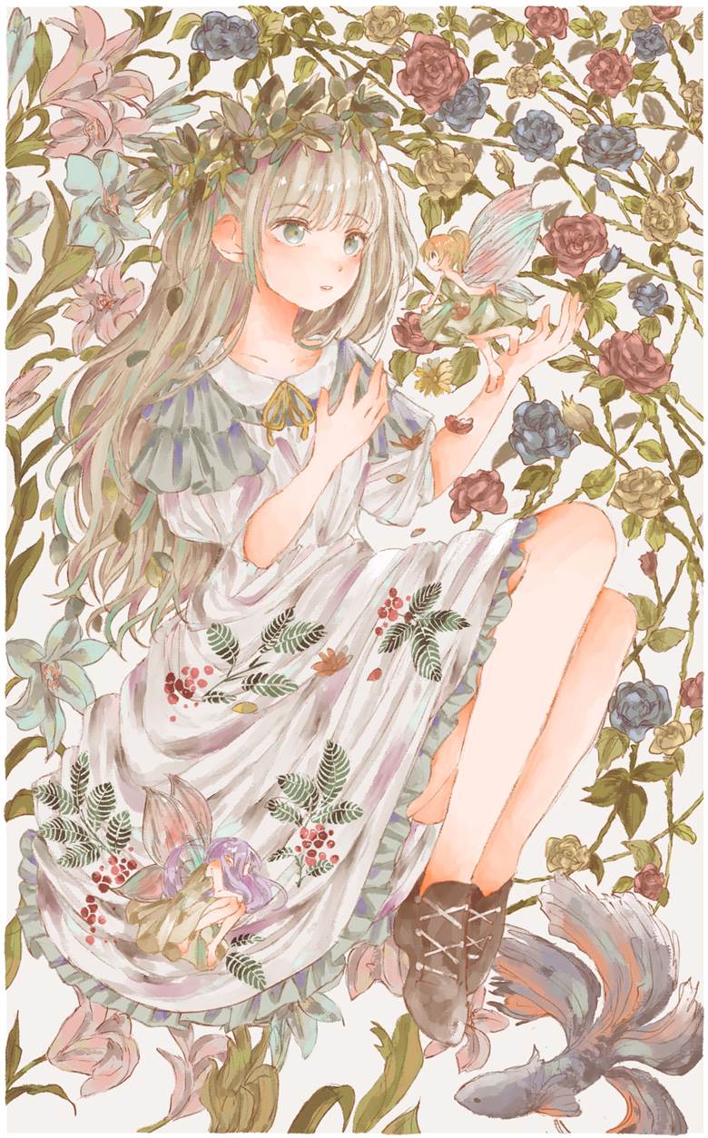 flower tale|彩的爱丽丝梦游仙境插画图片