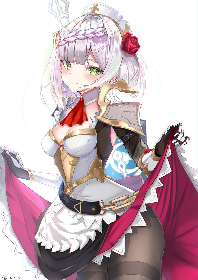 Genshin Impact, Noel, Noelle (Genshin Impact), girl, breasts, black tights, Genshin Impact 1000+ bookmarks