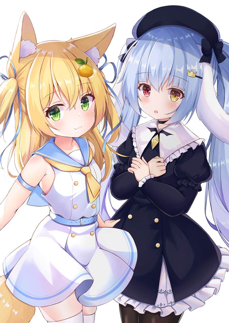 原创, 女孩子, fox ears, rabbit ears, 水手服, 连衣裙