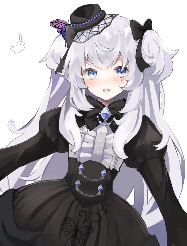 夏诺雅, 银发, two-side up, 虚拟youtuber, 神崎兰子, 偶像大师 灰姑娘女孩, 哥特萝莉, 交换服装