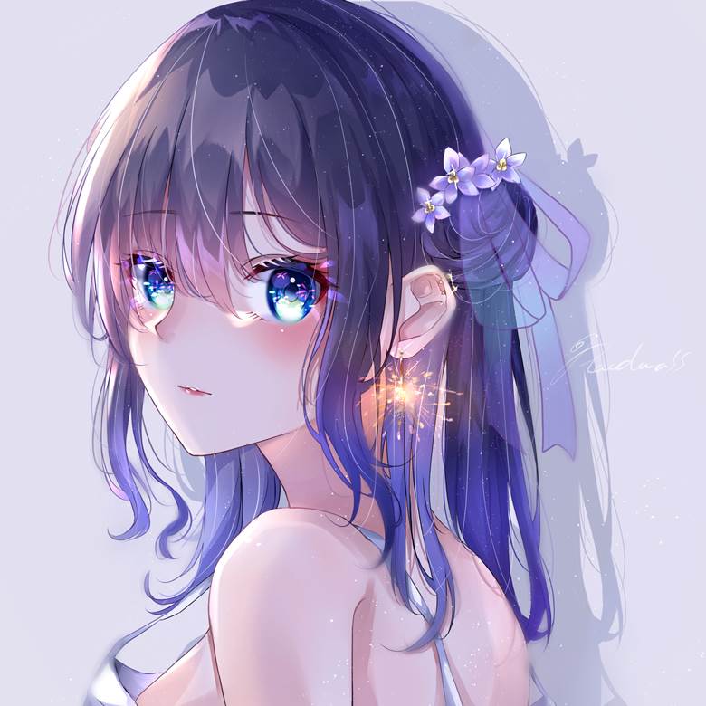 sparkler, 原创, 焰火, 女孩子, 原创, 蓝