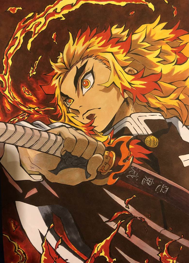 炼狱杏寿郎, 鬼灭之刃, Infinity Train, Rengoku-san, copic马克笔, self-shipping woman, fujoshi