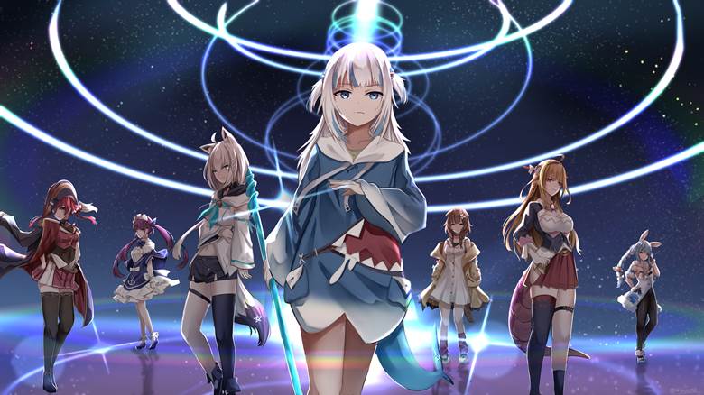 Hololive, 噶呜·古拉, 白上吹雪, 湊阿库娅, Houshou Marine, 戌神沁音, 桐生可可, Usada Pekora, 虚拟youtuber, Virtual YouTuber 5000+ bookmarks