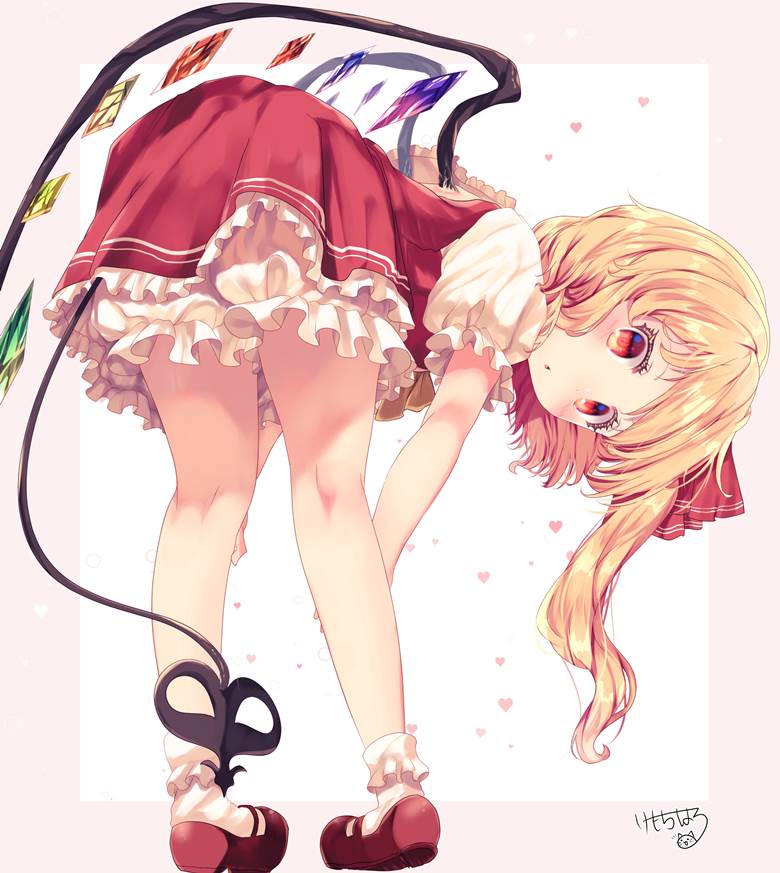芙兰朵露・斯卡蕾特, 东方Project, 东方Project, 东方, hollow of the knee, drawers, back of thigh, Touhou Project 5000+ bookmarks