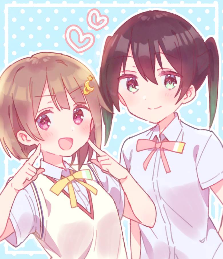虹咲学园的一年级学生中须霞插画图片