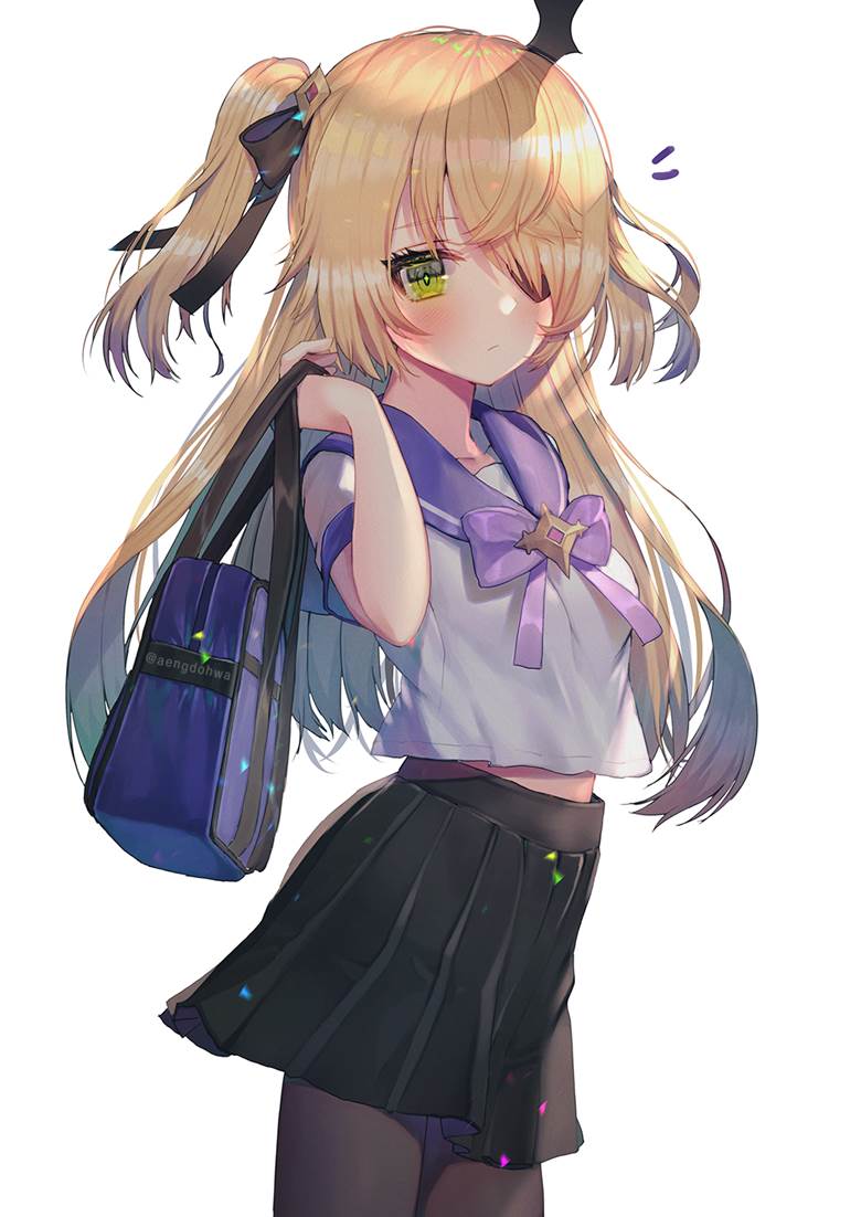 一张原神,JK,菲谢尔,水手服绘画图片