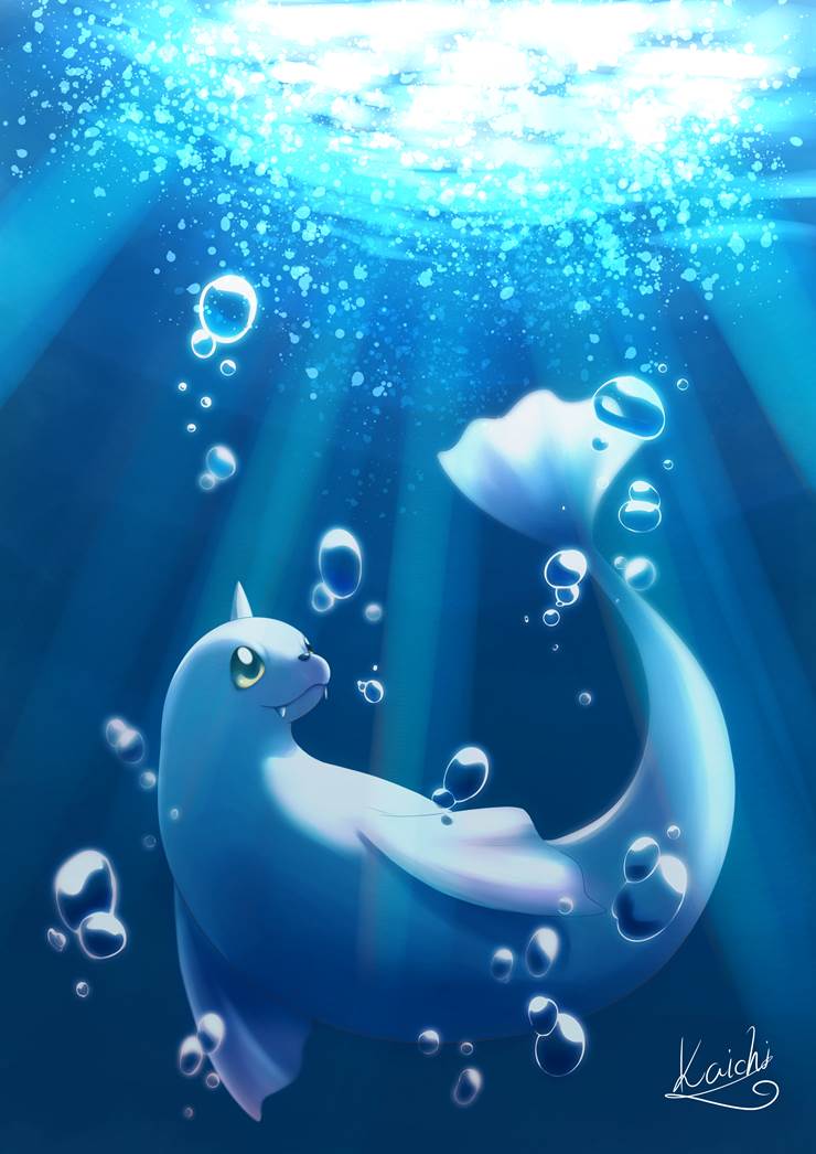关都#87海狮宝可梦，白海狮(ジュゴン)插画图片