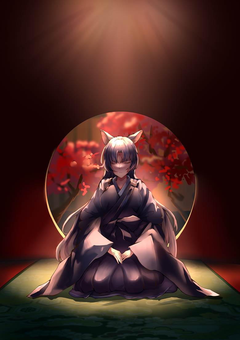 Arknights, 明日方舟, 女孩子, Saga, 嵯峨（明日方舟）, 撒加, 插画, autumn leaves