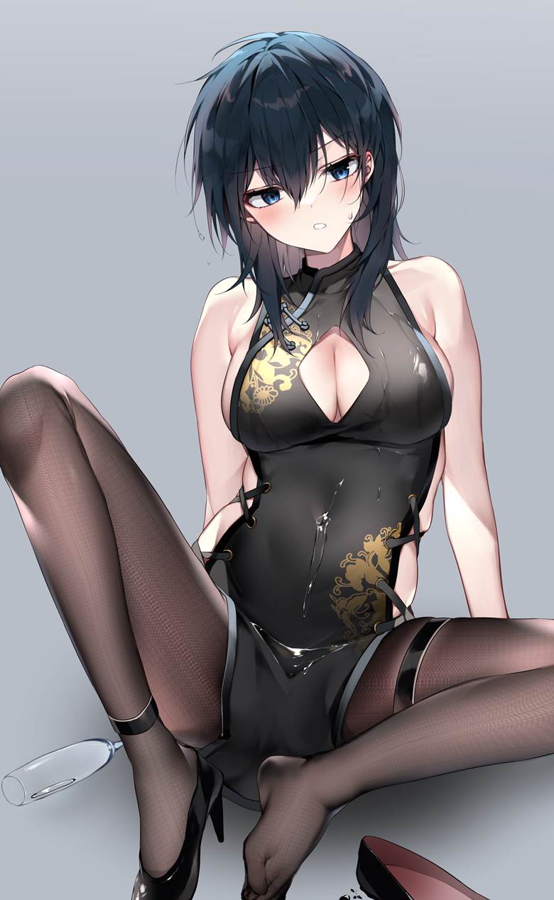 旗袍, 原创, 女孩子, Ishimi Yokoyama, 黑裤袜, 我家孩子, cleavage window, I形乳沟, 原创10000users加入书籤