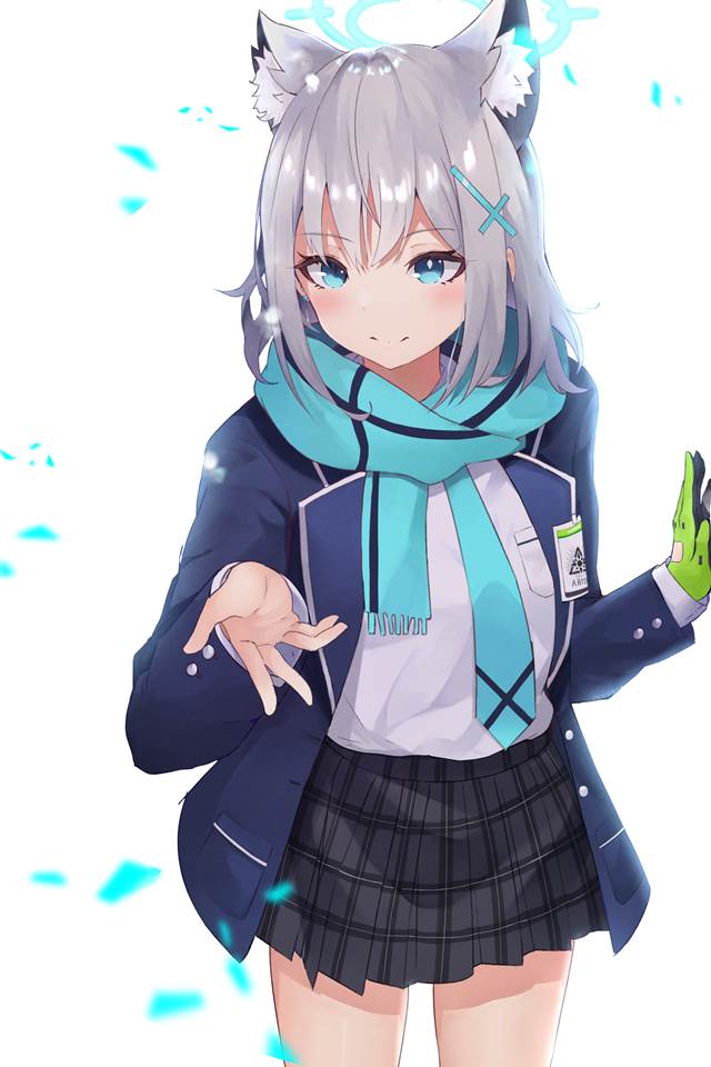 碧蓝档案, 女孩子, 兽耳, 兽耳, Sunaookami Shiroko, Blue Archive 1000+ users