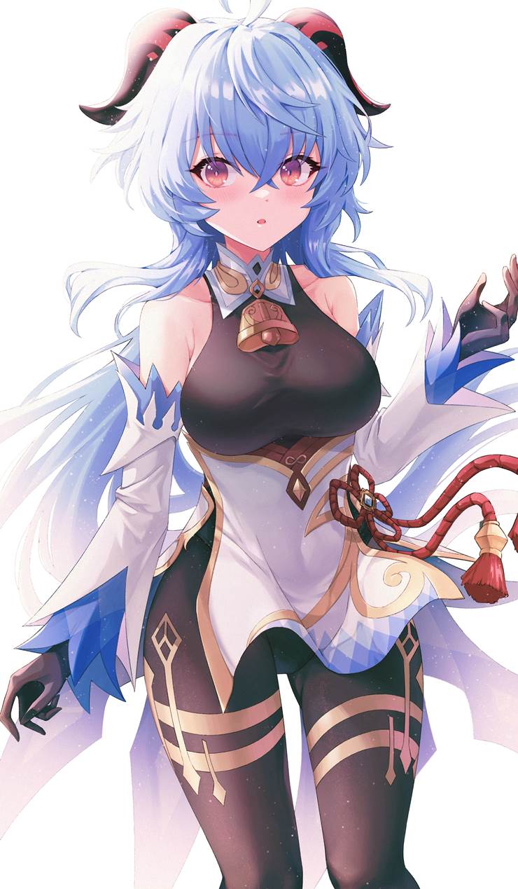 Ganyu (Genshin Impact), Ganyu, Genshin Impact, 欧派, large breasts, 黑丝袜, 原神10000收藏