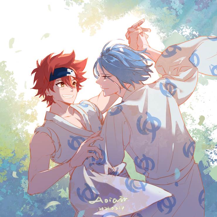 无限滑板, doujin, illustration, langa x reki