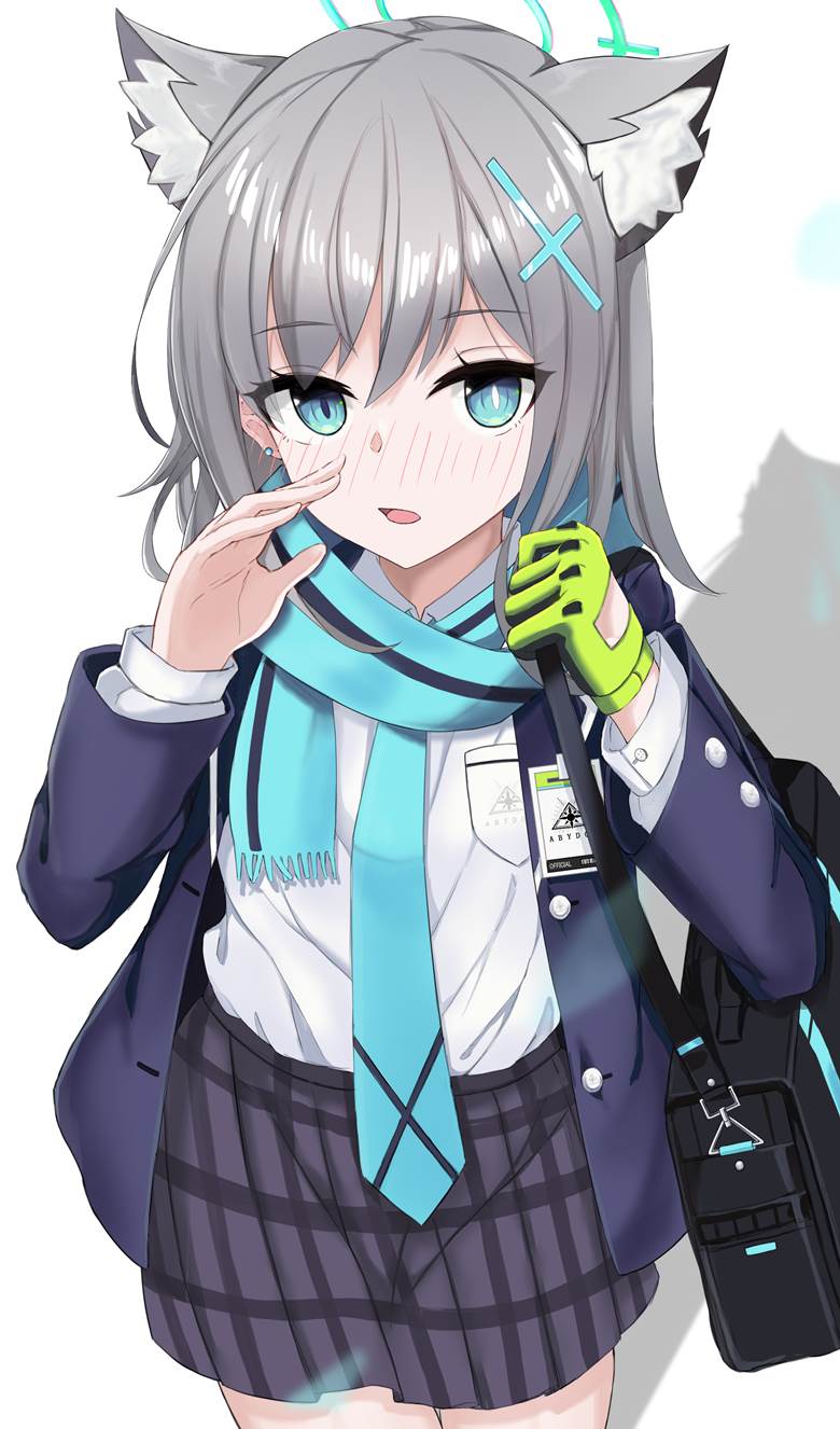 Blue Archive, Sunaookami Shiroko, embarrassed face, Blue Archive 1000+ users