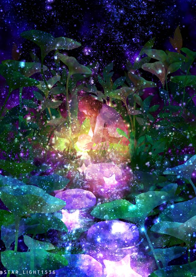 原创, 插画, 女孩子, star, water surface