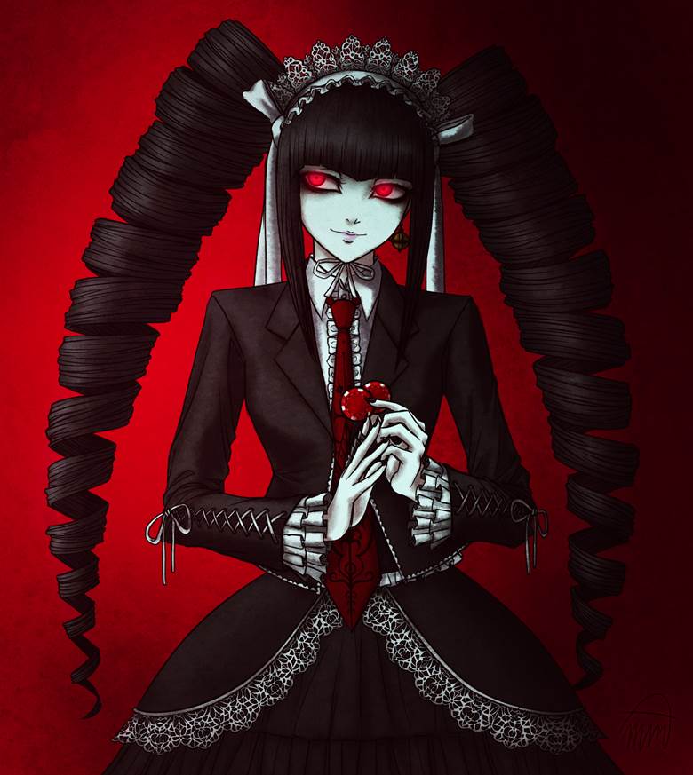 fanart, dangan ronpa, celestia ludenberg, Celestia, gothic lolita, lolita, Danganronpa 100+ bookmarks