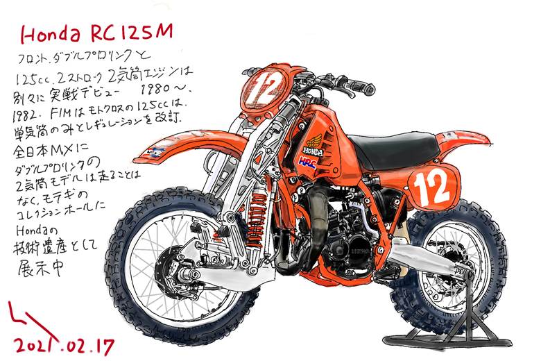 Honda RC125M (1981 )|もなち的pixiv摩托车插画图片