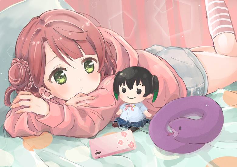 我只是想听听你的声音|插画师こがねはな的上原步梦插画图片