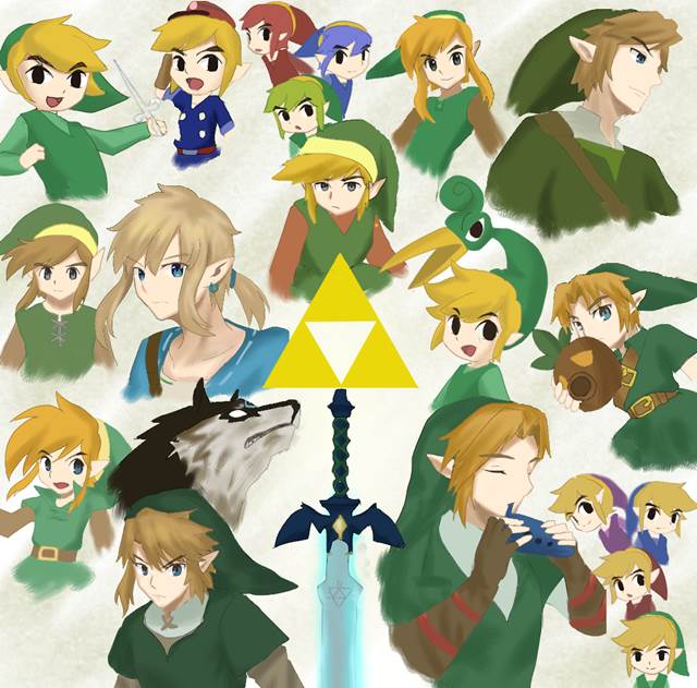 塞尔达传说, 林克, 历代林克, 旷野之息, 时之笛, twilight princess, The Legend of Zelda: Majora's Mask, skyward sword, The Wind Waker, A Link to the Past