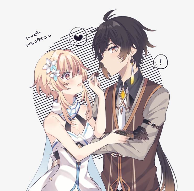 Zhongli/Lumine, Genshin Impact, Aether/Keqing, 萤（原神）, 原神1000收藏