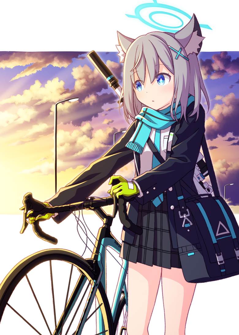 碧蓝档案, Sunaookami Shiroko, Yui Ogura, 夕阳