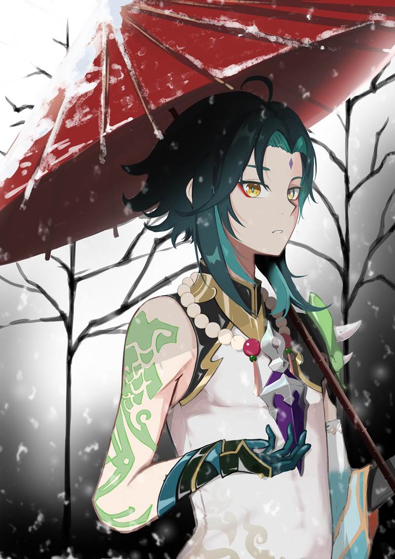 Genshin Impact, Xiao, snow