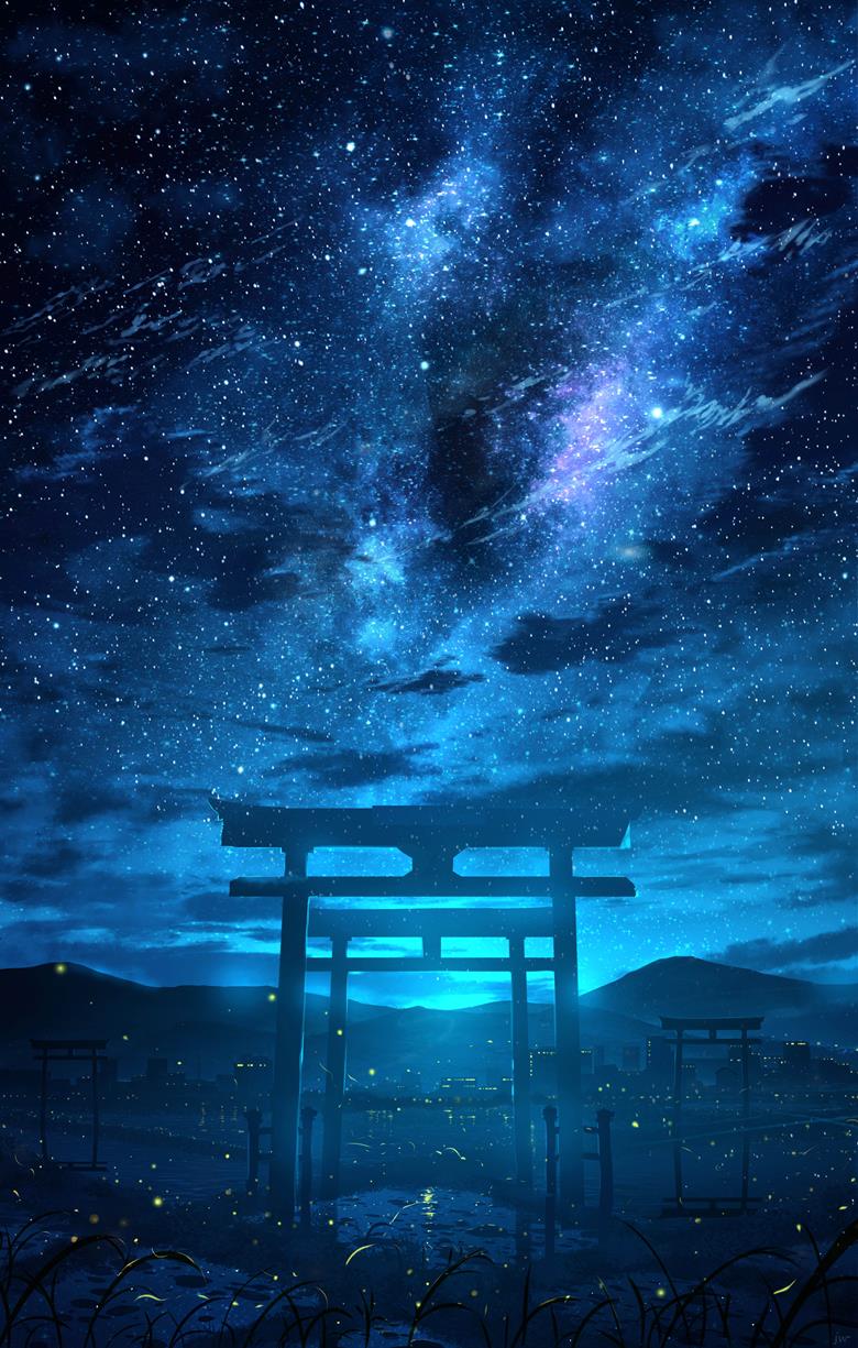 风景, starry sky, background, 原创, 原创, 涂鸦, original, 插画, original works, universe