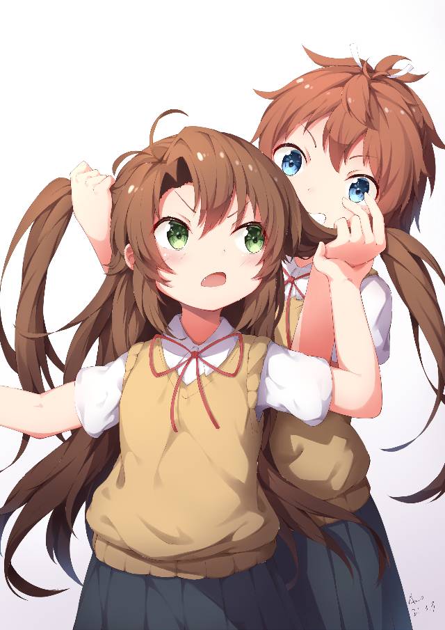 悠哉日常大王, Komari Koshigaya, Natsumi Koshigaya, 女孩子, uniform