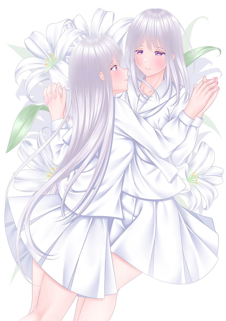 whitelillylino的百合花插画图片