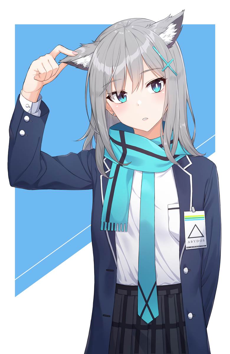 Blue Archive, Sunaookami Shiroko, cat ears, high school girl, Blue Archive 1000+ users