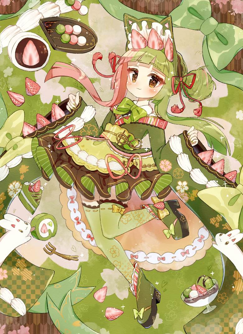 原创, 女孩子, lolita, 原创, wagashi, sweets, kimono dress, 食物100收藏, Original 300+ bookmarks