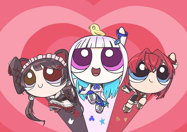 彩虹社, 莉泽·赫露艾斯塔, 安洁·卡特莉娜, 戌亥床, 飞天小女警