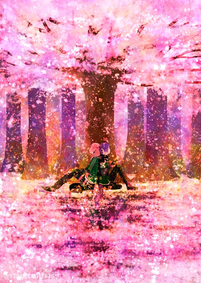 Samidare Gou, 刀剑乱舞, 版权, 樱, 背靠背