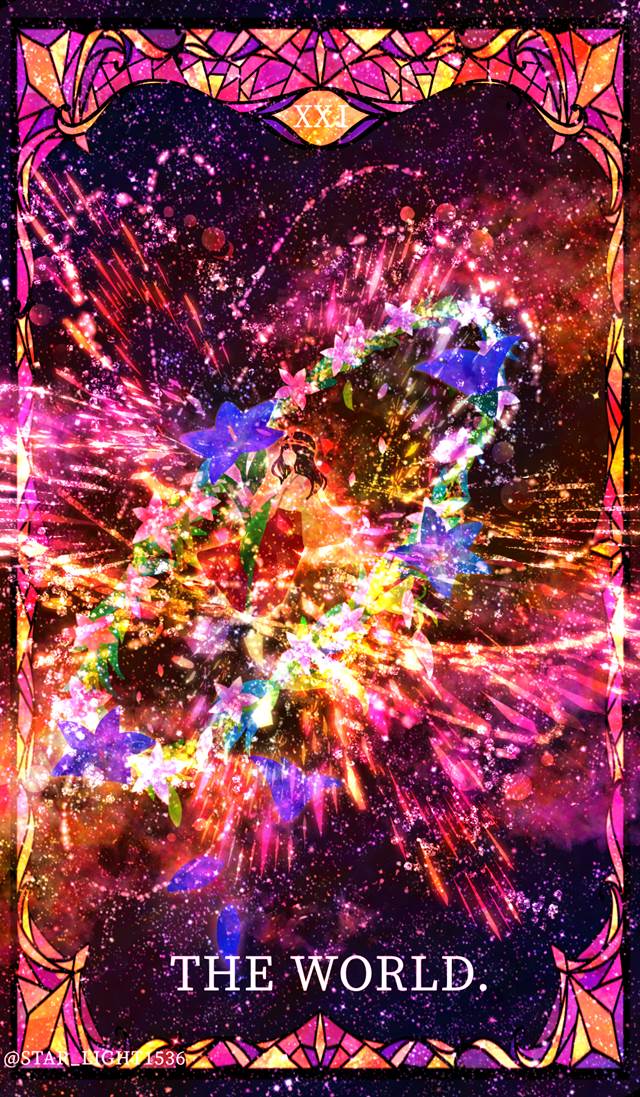 tarot, 和风, major arcana, world, 原创, tarot card, Original 300+ bookmarks